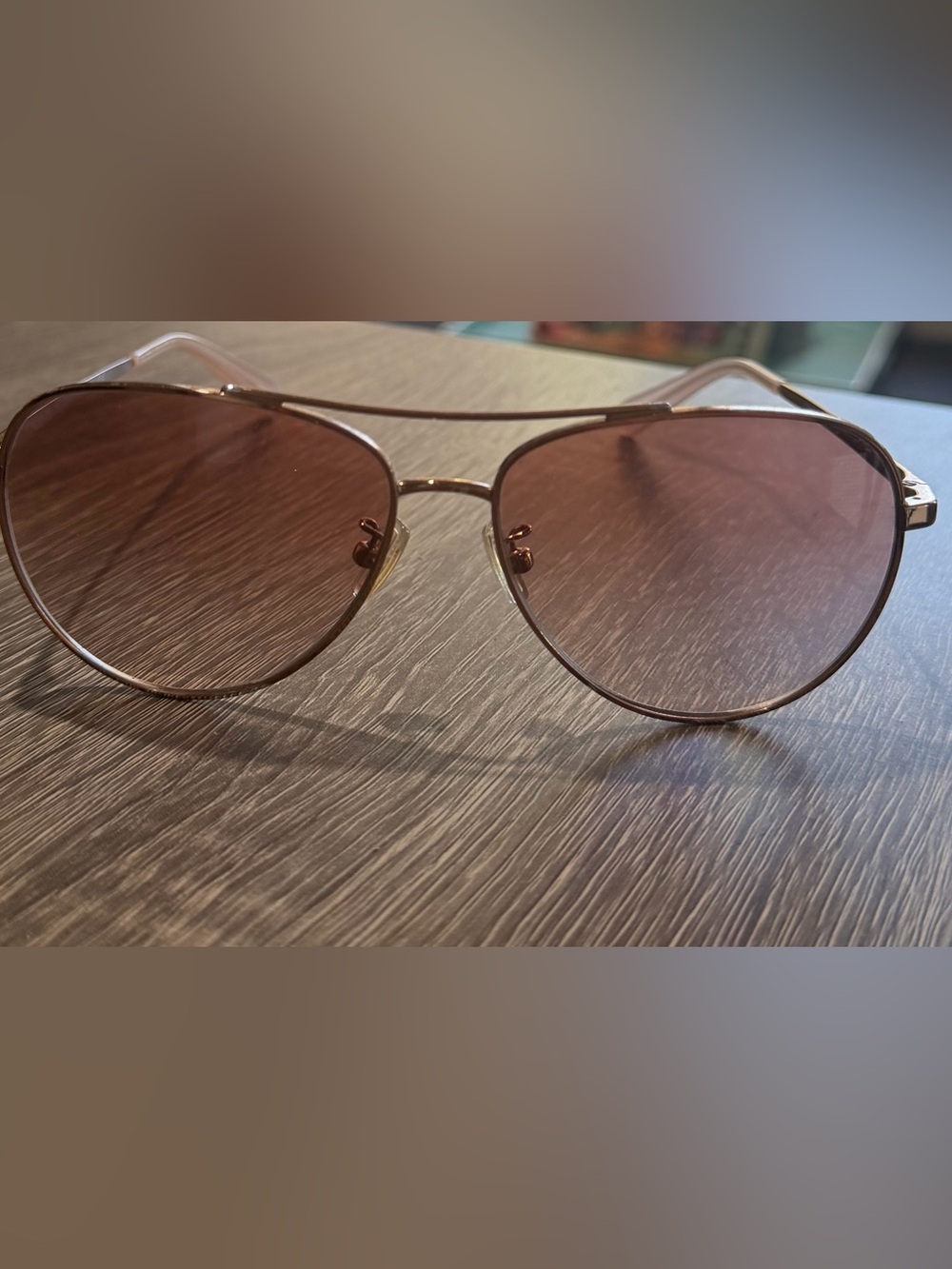 Coach Rose Gold Aviator Sunglasses with Pink Gradient Lenses - Picture 13 of 13